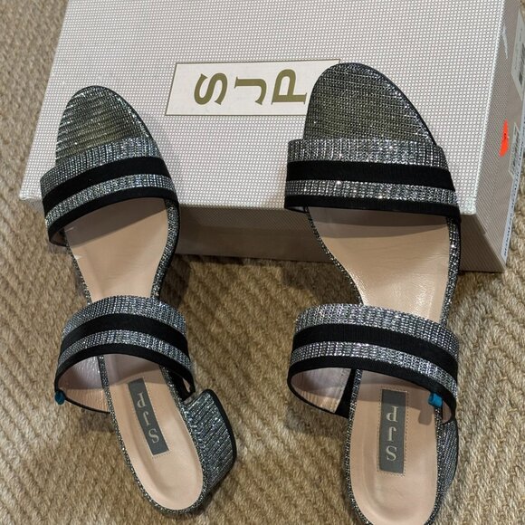 Sjp By Sarah Jessica Parker black sparkly sandals - Picture 4 of 11